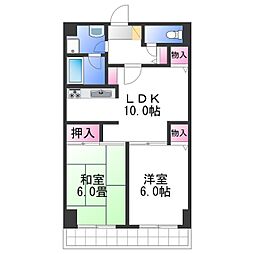 トークストリートアソガワ 2LDKの間取図画像