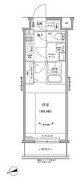RELUXIA GRANDE 川崎 1Kの間取図画像