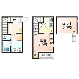 ハーモニーテラス深草僧坊町 ワンルームの間取図画像