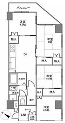 ＳＳＫグリーンパーク北綾瀬 8階4DKの間取り