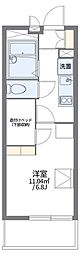 レオパレス大和田 1Kの間取図画像