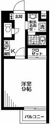 コルトーナ聖蹟 1Kの間取図画像