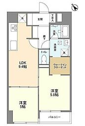 PATH仲六郷 3階2LDKの間取り