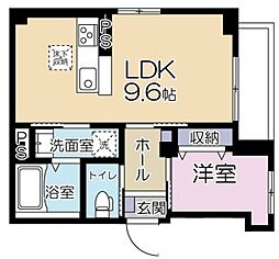 京王線 明大前駅 徒歩10分の賃貸マンション 1階1LDKの間取り
