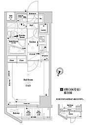 AXAS東十条アジールコート 1階1Kの間取り