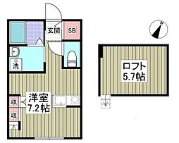 桶川市寿1丁目アパート ワンルームの間取図画像