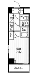 N-stageハトガヤ 1Kの間取図画像