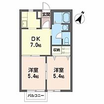 アンシャンテ豊田 201 ｜ 宮城県大崎市古川鶴ケ埣字新江北197-13（賃貸アパート2DK・2階・40.00㎡） その2