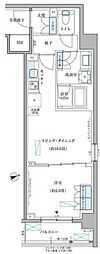 パークアクシス文京本郷 2階1LDKの間取り