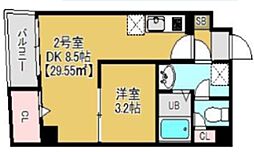 ジュネパレス松戸第67 2DKの間取図画像