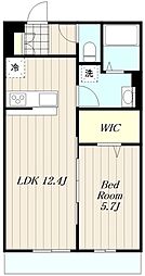 リブリ・PLAISIR 1LDKの間取図画像