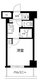 スカイコート代々木 2階1Kの間取り