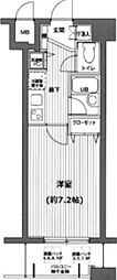 ガラ・ステージ京橋 1Kの間取図画像