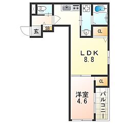 SHOEI 1LDKの間取図画像