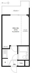 クリオ妙蓮寺壱番館 1Kの間取図画像