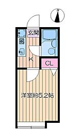 ピアシティ北綾瀬A 1Kの間取図画像
