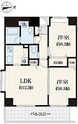 ラシュールフィリア 2LDKの間取図画像