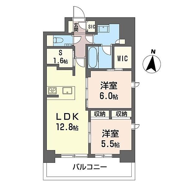 クレアシオンあら町 00704｜群馬県高崎市あら町(賃貸マンション2SLDK・7階・64.32㎡)の写真 その2