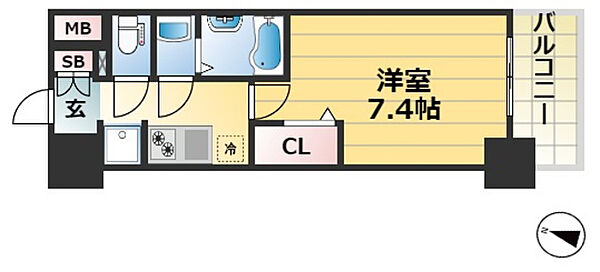 兵庫県神戸市中央区国香通６丁目(賃貸マンション1K・2階・24.65㎡)の写真 その2