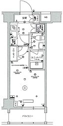 スカイコート品川パークサイド2 1Kの間取図画像