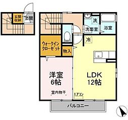 ビューテラス2番館 1LDKの間取図画像