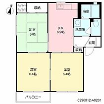 ディアス金丸　Ａ棟 A0201 ｜ 福岡県宮若市金丸808-1（賃貸アパート3DK・2階・54.81㎡） その2