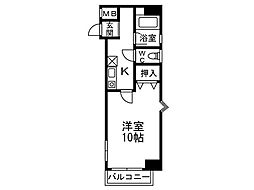 ラリブ大手門 1Kの間取図画像