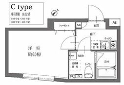MAXIV basic 荻窪 1Kの間取図画像