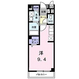JR紀勢本線 黒江駅 徒歩1分の賃貸アパート 2階1Kの間取り