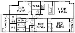 レピア枚方中宮本町 3LDKの間取図画像