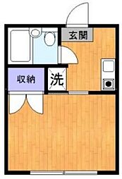 vivienda de USAMI 3階1Kの間取り