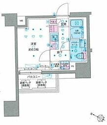 GENOVIA青砥skygarden 3階1Kの間取り
