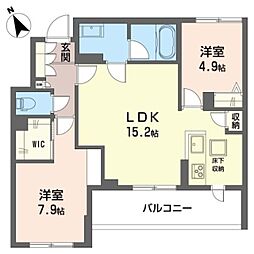 アルフラット弐 2LDKの間取図画像
