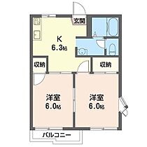 タウニー文京 00101 ｜ 群馬県前橋市文京町１丁目30-20（賃貸アパート2K・1階・38.50㎡） その2