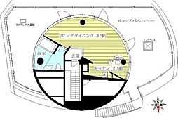 クリスタルタワー ワンルームの間取図画像