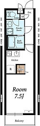 リブリ・加倉 ワンルームの間取図画像