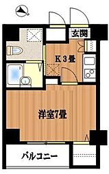 トーシンフェニックス新橋弐番館 1Kの間取図画像