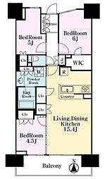 パークホームズ流山セントラルパーク 10階3LDKの間取り