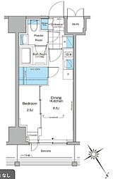 ルフォンプログレ横浜関内 1DKの間取図画像