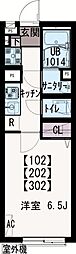 デア清新 1Kの間取図画像