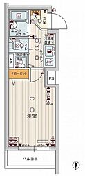 GENOVIA中野・都立家政 1Kの間取図画像