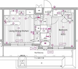 ガーラ・グランディ小竹向原 1LDKの間取図画像