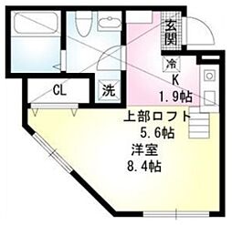 Grandioso東十条 2階1Kの間取り