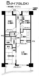 レ・シェーナ 3LDKの間取図画像