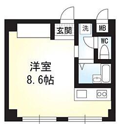 ルミエール・アイたまプラーザ ワンルームの間取図画像