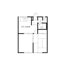 エステートピア堀内2 1階2DKの間取り