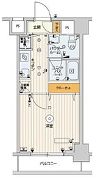 都営新宿線 東大島駅 徒歩9分の賃貸マンション 2階1Kの間取り