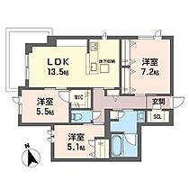 シャンデ　モンターニュ 00101 ｜ 千葉県市川市国府台６丁目2-15（賃貸マンション3LDK・1階・76.64㎡） その2