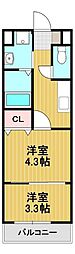 Flat BayCrest 2Kの間取図画像