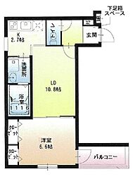 フジパレス正省駅南2番館 1LDKの間取図画像